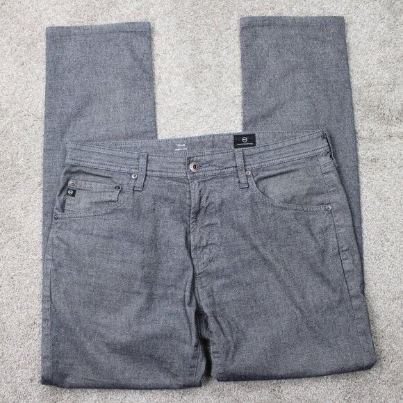 AG Adriano Goldschmied Jeans Mens 34x32 Black Tellis Modern Slim Straight Denim - Picture 1 of 15